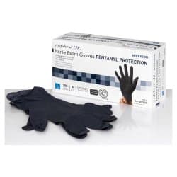 Exam Glove McKesson Confiderm® LDC Large 250 per Box NonSterile Nitrile Standard Cuff Length Fully Textured Black Chemo Tested / Fentanyl Tested