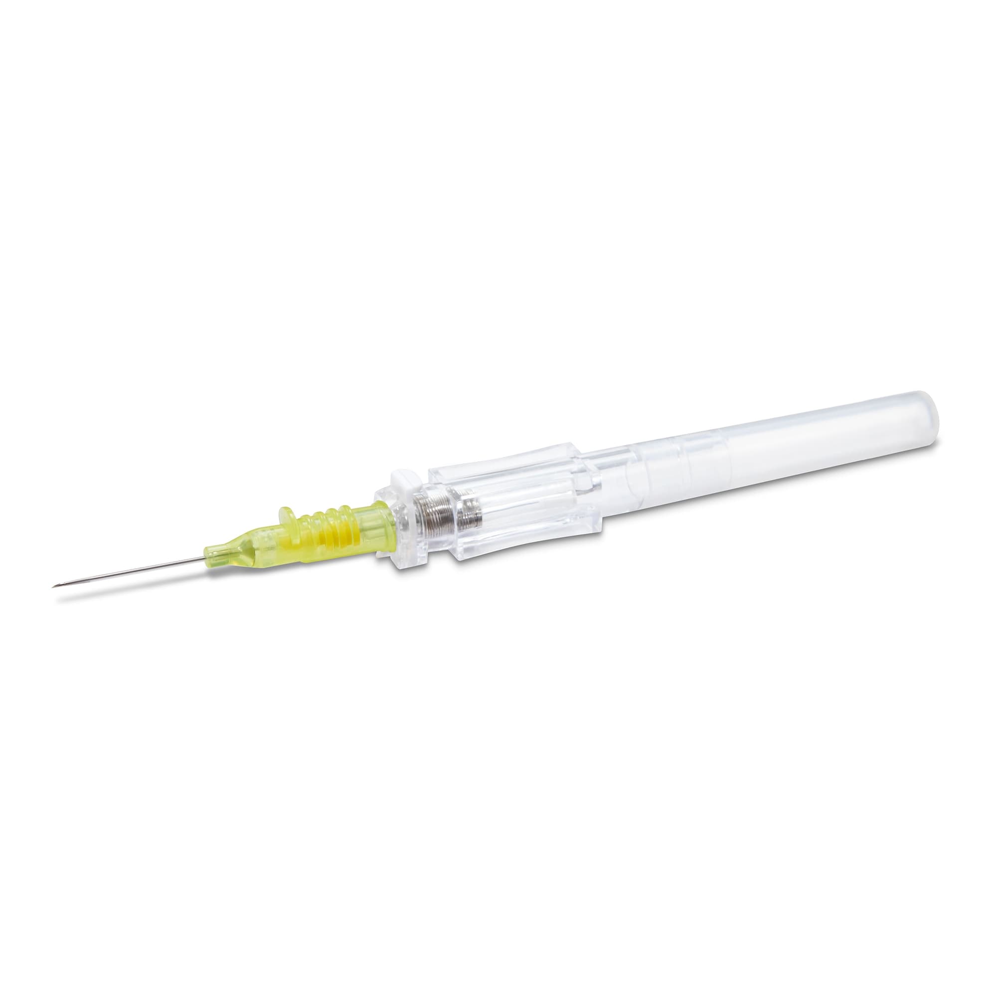Peripheral IV Catheter McKesson Prevent® R 24 Gauge 3/4 Inch Polyurethane Straight Hub Blood Control Push Button Safety