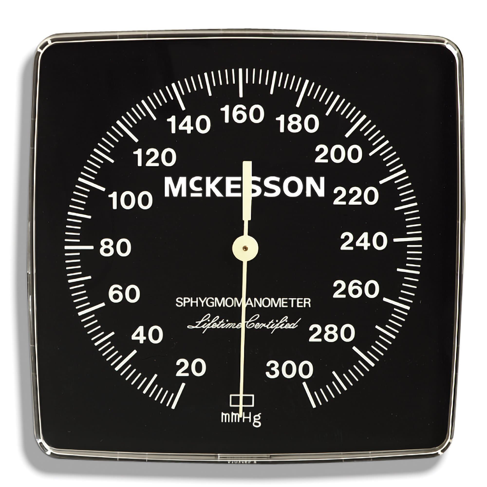 Blood Pressure Gauge McKesson LUMEON™ For use with McKesson Lumeon™ Wall Aneroid Sphygmomanometer MFR # 01-750W-11ABKGM and McKesson Lumeon Mobile Aneroid Sphygmomanometer MFR # 01-752M-11ABKGM