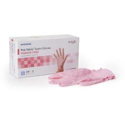 Exam Glove McKesson Pink Nitrile® X-Large 230 per Box NonSterile Nitrile Standard Cuff Length Textured Fingertips Pink Not Rated — X-Large